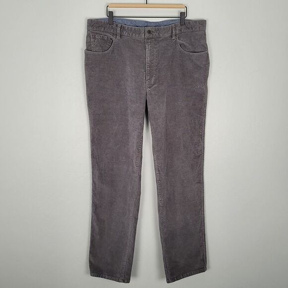 L.L. Bean Other - L.L. Bean Size 38x34 Corduroy Pants Natural Fit Stretch Straight Leg Gray